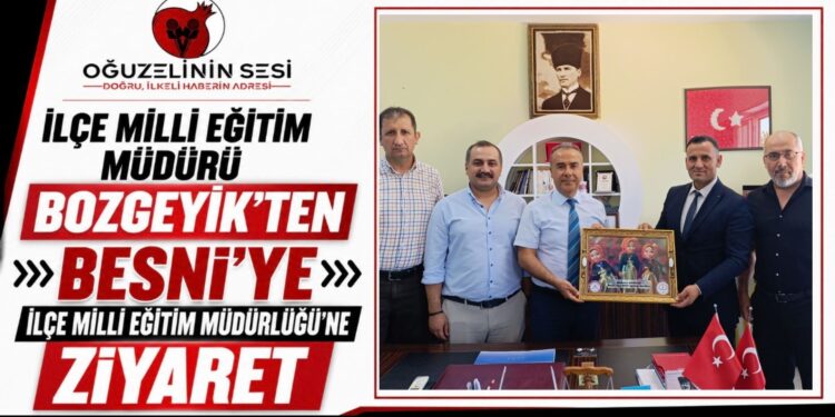 OĞUZELİ İLÇE MİLLÎ EĞİTİM MÜDÜRÜ MUSTAFA BOZGEYİK’TEN BESNİ İLÇE MİLLÎ EĞİTİM MÜDÜRLÜĞÜ’NE ZİYARET